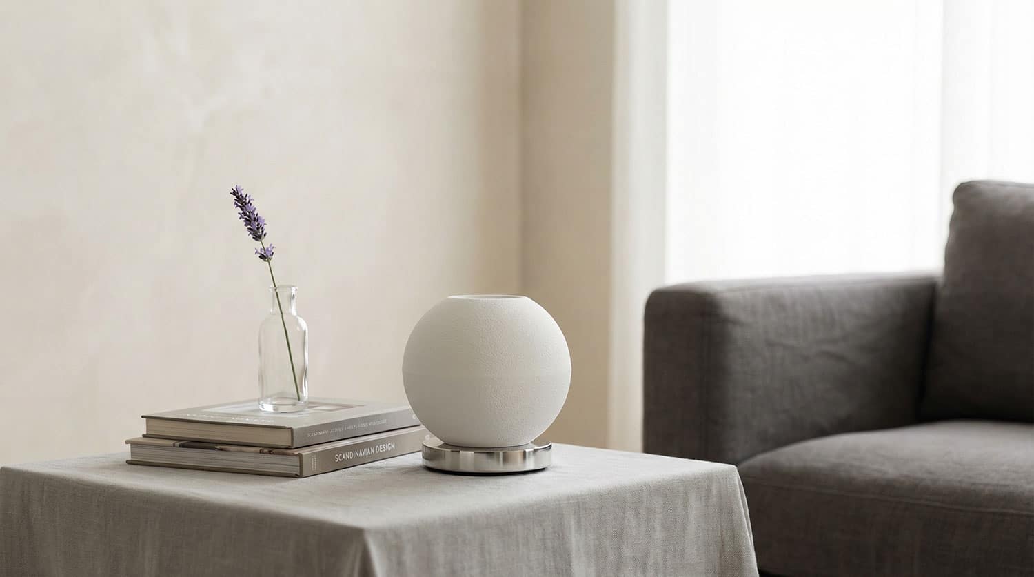Minimalist decor with lavender and vase