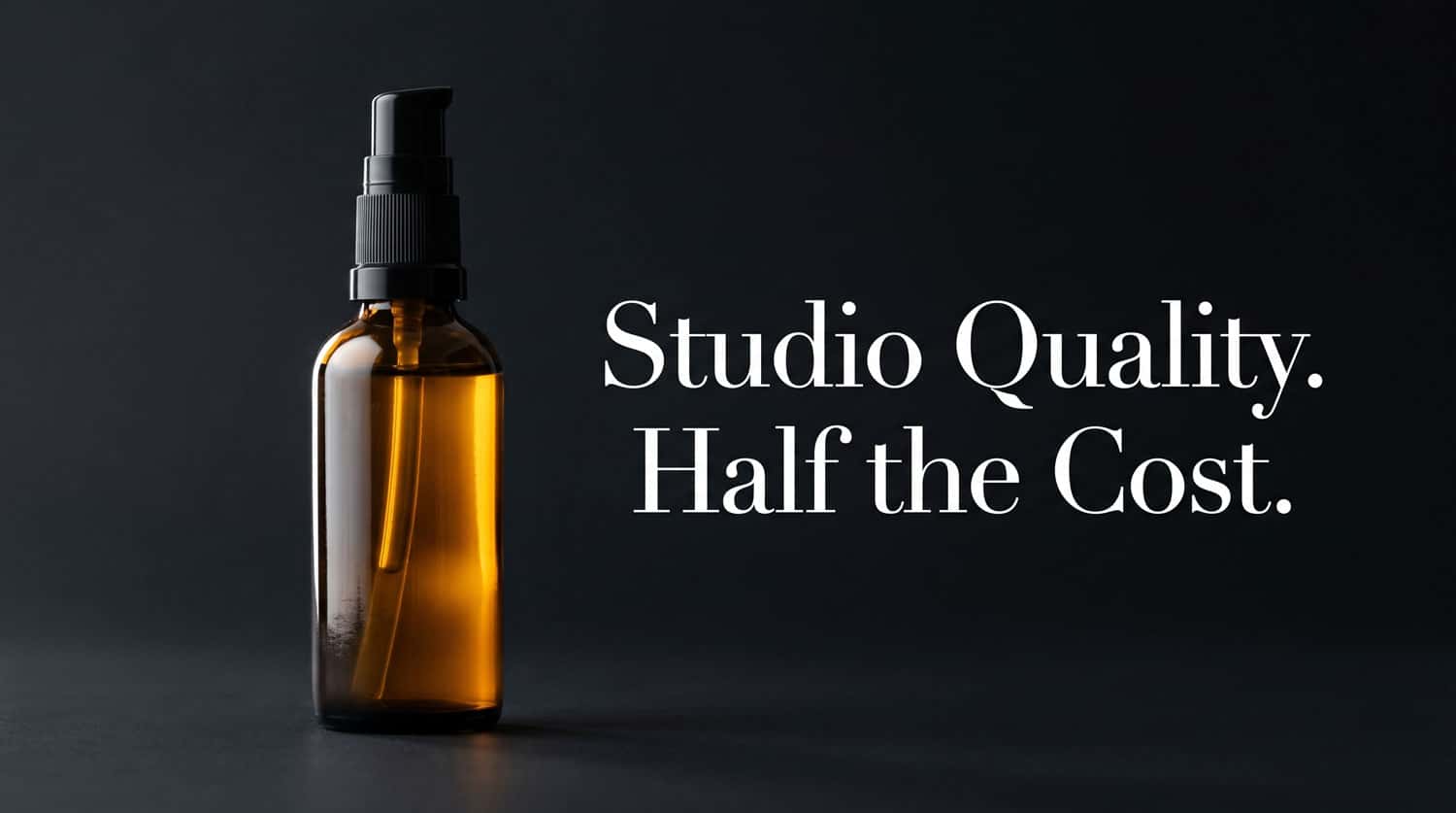 AI product photography cost UK — hybrid studio and AI workflow for e-commerce brands