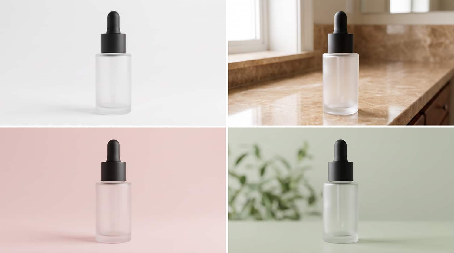 AI-enhanced product photography UK — one product photographed once and enhanced into multiple background variations