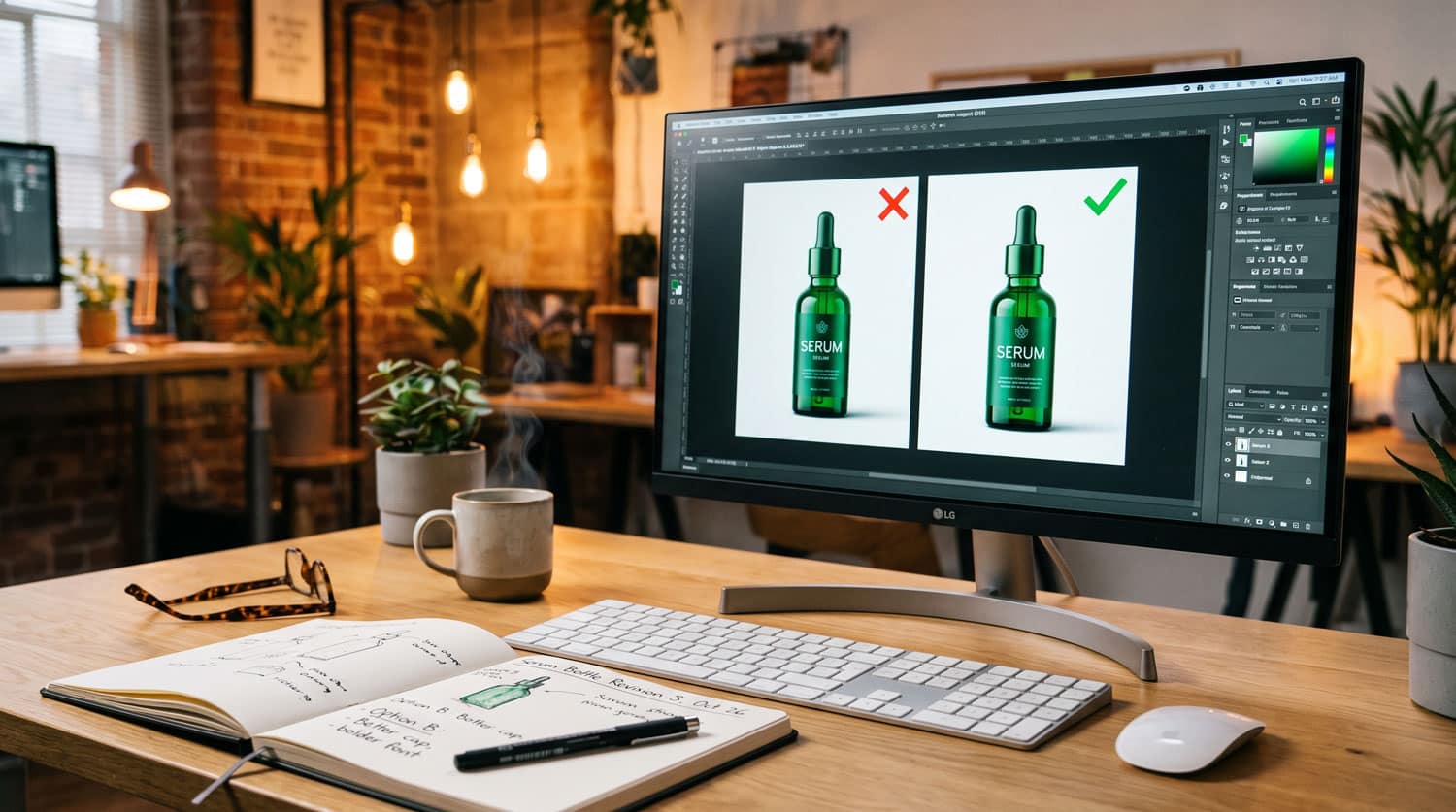 AI product photography quality assurance process UK photographer review workflow